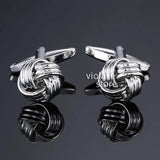 Copper Plated Cufflinks Stainless Steel Wedding Classic Gentleman Tie Bar