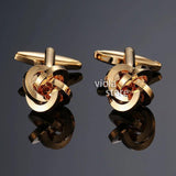 Copper Plated Cufflinks Stainless Steel Wedding Classic Gentleman Tie Bar