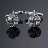Copper Plated Cufflinks Stainless Steel Wedding Classic Gentleman Tie Bar