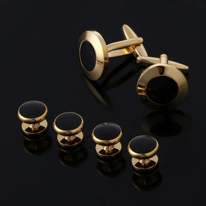 6 Pcs Men's Tuxedo Cufflinks and Shirt Studs Set