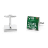 iGame Arrival Cuff Links Green Circuit Board Brass Material Men's Cufflinks