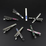 Men's Colorful Crystal Tie Clips Metal Business Banquet Necktie Clips Gift