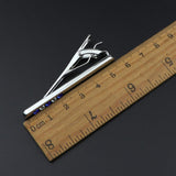 Men's Colorful Crystal Tie Clips Metal Business Banquet Necktie Clips Gift
