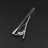 Men's Colorful Crystal Tie Clips Metal Business Banquet Necktie Clips Gift