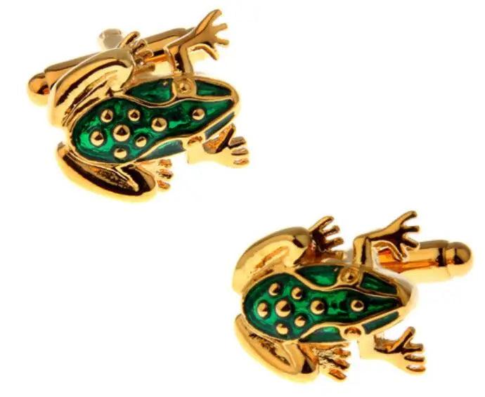 Copper Frog Cufflinks Green Cuff Links Wholesale&retail