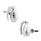 Copper Men's Cufflinks Silver Bullet Enamel Cuff Links