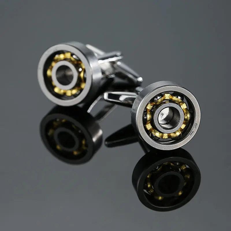 Men's Cuff Links Rotatable Bearings French Shirts Wedding Dress Buttons
