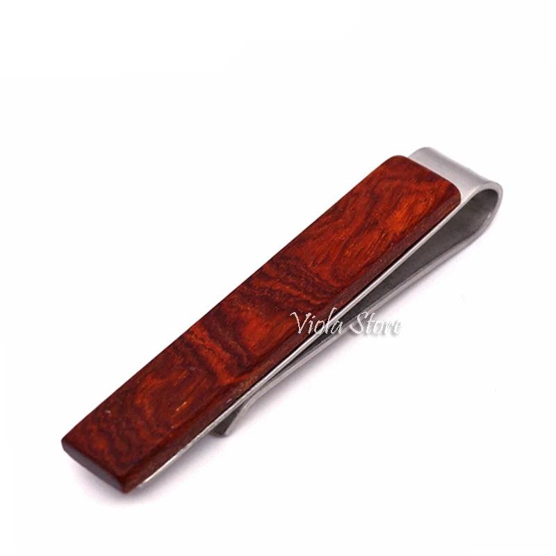 Hot Classy Wooden Tie Bar Clip Wedding Business Club Men Gift Accessory
