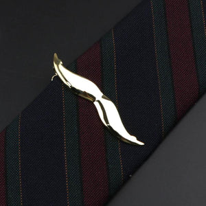 Men's Neck Tie Pin Clips, Golden Unique Style Wedding Necktie Wear