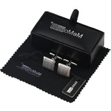 Cufflinks Box Set Silvery for Men Wedding