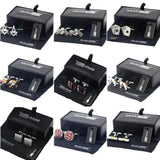 Cufflinks Box Set Silvery for Men Wedding
