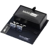 Cufflinks Box Set Silvery for Men Wedding