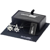 Cufflinks Box Set Silvery for Men Wedding