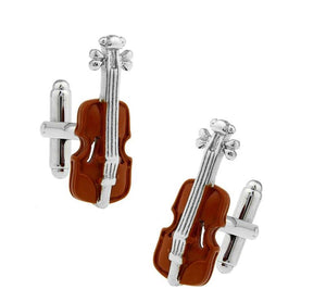Violin Cufflinks Brass Coffee Cuff Links Wholesale&Retail