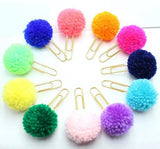 2pcs Pom Pom Planner Clip - Traveler's Notebook Bookmark