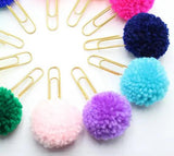 2pcs Pom Pom Planner Clip - Traveler's Notebook Bookmark