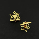 Magen David Star Jewish Cufflinks Stainless Steel