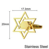 Magen David Star Jewish Cufflinks Stainless Steel