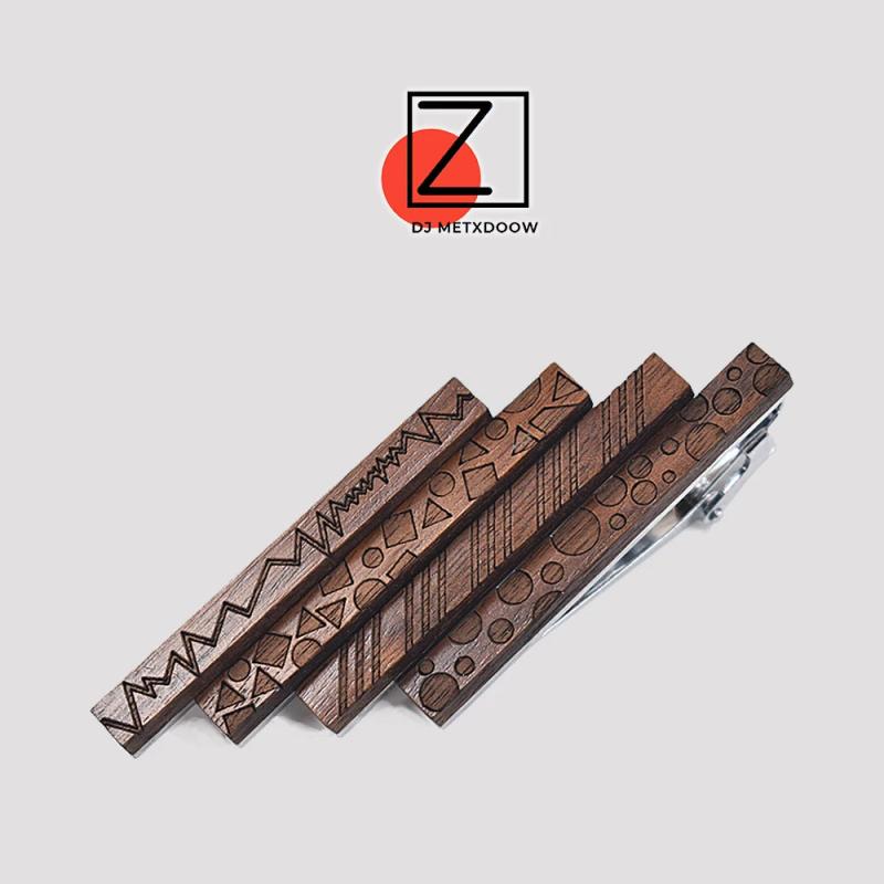 Classic Style Wood Tie Clip Pin Clasp Bar Metal Men Jewelry