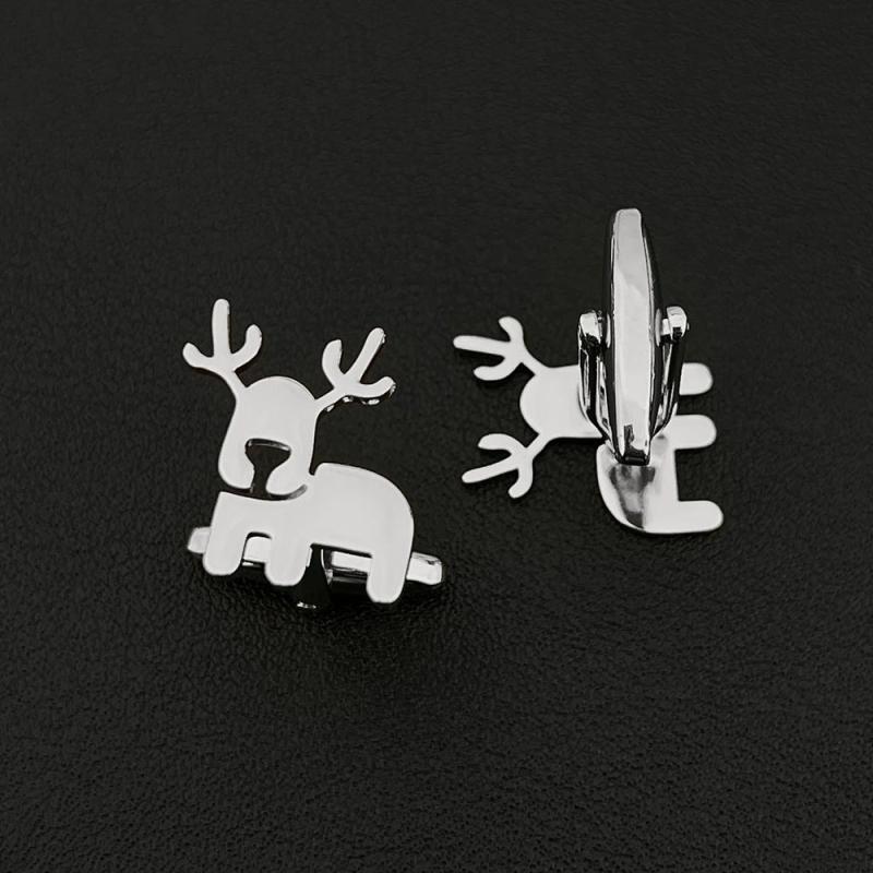 Elk Cufflinks Stainless Steel Christmas Jewelry