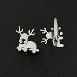 Elk Cufflinks Stainless Steel Christmas Jewelry