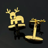 Elk Cufflinks Stainless Steel Christmas Jewelry