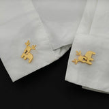 Elk Cufflinks Stainless Steel Christmas Jewelry