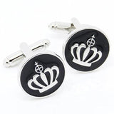 Enamel Cufflink Cuff Link 1 Pair Big Promotion Cylinder Fish Pain Gain Crown Bow
