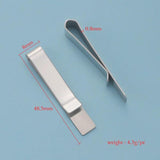 5Pcs/Lot Stainless Steel Mirror Tie Clip Money Clamp Business DIY Accessories