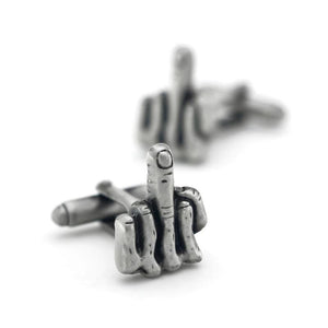 Men's Vintage Finger Gesture Cufflinks Funny Brass Cuff Links