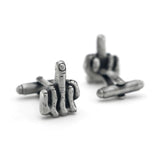 Men's Vintage Finger Gesture Cufflinks Funny Brass Cuff Links
