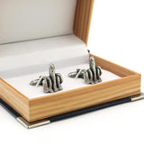 Men's Vintage Finger Gesture Cufflinks Funny Brass Cuff Links