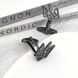 Tryzub Ukraine Symbol Cufflinks for Men Stainless steel Hollow
