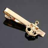 Golden AK47 Pistol Anchor Crystal Tie Clip