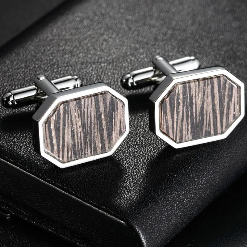 French Shirts Cufflinks Classic Wedding Gift Silvery Brown Copper Cufflink
