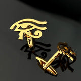 Eye of Horus Cufflinks for Mens Stainless Steel Amulet Jewelry