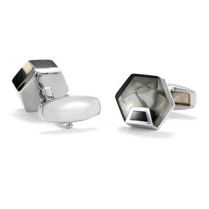 Men's XK22S026 High Hexagon Cufflinks