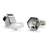 Men's XK22S026 High Hexagon Cufflinks