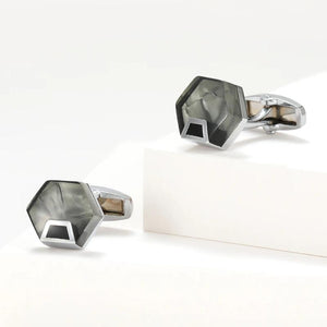 Men's XK22S026 High Hexagon Cufflinks