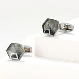 Men's XK22S026 High Hexagon Cufflinks