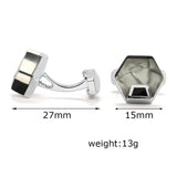 Men's XK22S026 High Hexagon Cufflinks