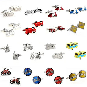 Motor Bike Bicycle Sports Car Bus Tractor Tank Cufflink Big Promotion