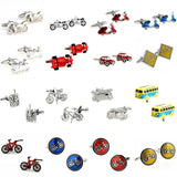 Motor Bike Bicycle Sports Car Bus Tractor Tank Cufflink Big Promotion