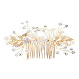 Golden Leaf Bridal Tiara Wedding Hair Pin Hair Combs