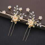 Sweet Flower Hair Accessories for Women Bridal Wedding Party Hair Comb Tiara