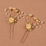 Sweet Flower Hair Accessories for Women Bridal Wedding Party Hair Comb Tiara