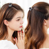 2PCS Crystal Hair Claw Hairpin Top Clip Bow Knot Girl Hair Ornament Accessories