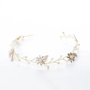 Long Hair Jewelry Headbands 16 Styles Leaf Pearl Crystal Women Hair Ribbon Tiara