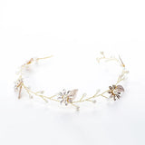 Long Hair Jewelry Headbands 16 Styles Leaf Pearl Crystal Women Hair Ribbon Tiara