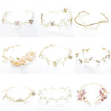 Long Hair Jewelry Headbands 16 Styles Leaf Pearl Crystal Women Hair Ribbon Tiara